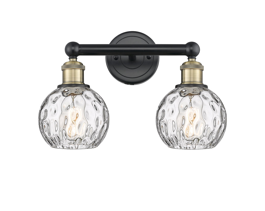 Innovations Lighting Athens Water Glass 6" Bath Vanity Light - Black Antique Brass