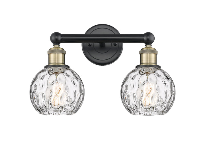 Innovations Lighting Athens Water Glass 6" Bath Vanity Light - Black Antique Brass