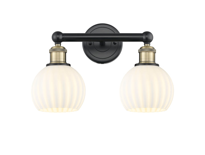 Innovations Lighting White Venetian 6" Bath Vanity Light - Black Antique Brass