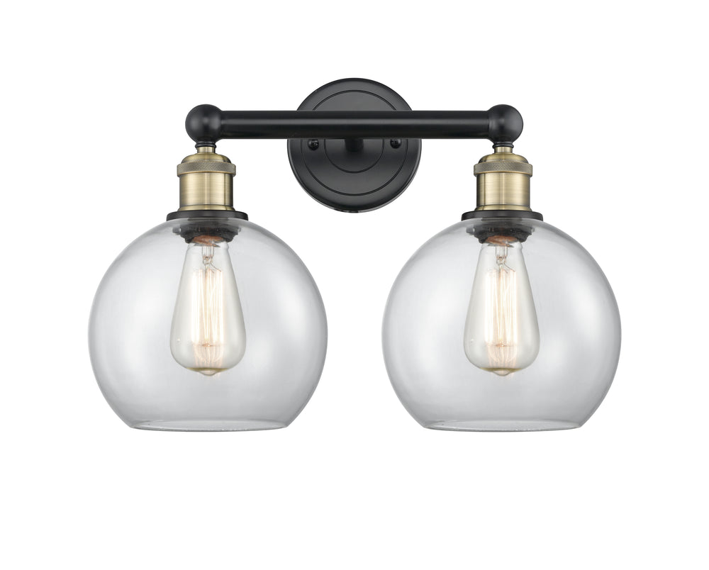 Innovations Lighting Athens 8" Bath Vanity Light - Black Antique Brass Vanity Lights Innovations Lighting   