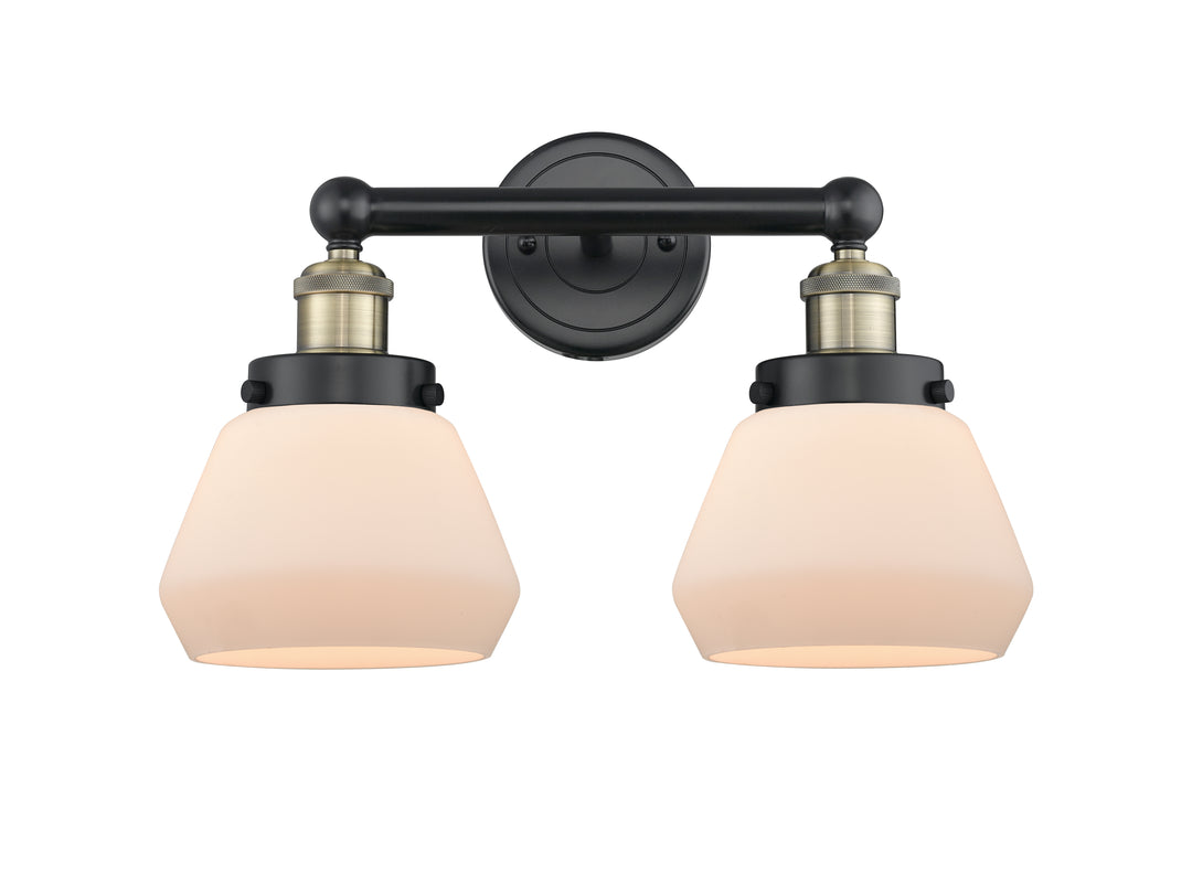 Innovations Lighting Fulton 7" Bath Vanity Light - Black Antique Brass Vanity Lights Innovations Lighting   