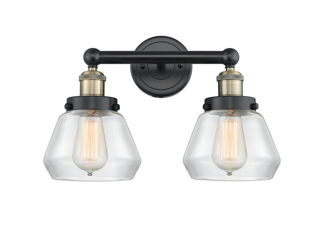 Innovations Lighting Fulton 7" Bath Vanity Light - Black Antique Brass Vanity Lights Innovations Lighting   