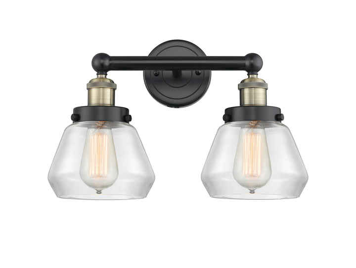 Innovations Lighting Fulton 7" Bath Vanity Light - Black Antique Brass Vanity Lights Innovations Lighting   