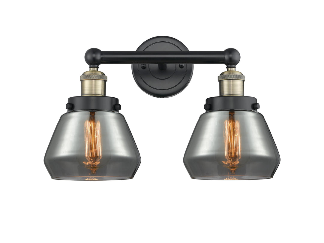 Innovations Lighting Fulton 7" Bath Vanity Light - Black Antique Brass Vanity Lights Innovations Lighting   