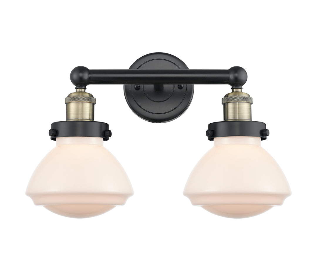 Innovations Lighting Olean 6.75" Bath Vanity Light - Black Antique Brass Vanity Lights Innovations Lighting   