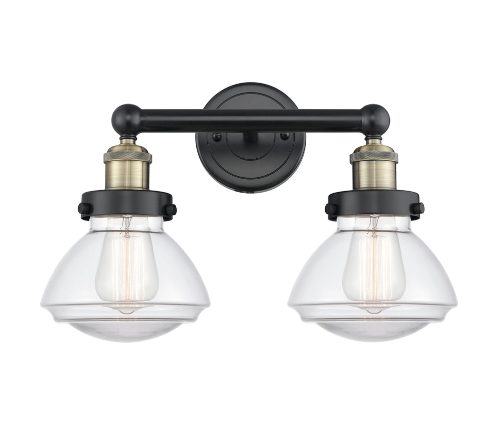 Innovations Lighting Olean 6.75" Bath Vanity Light - Black Antique Brass Vanity Lights Innovations Lighting   