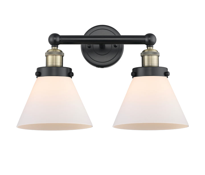 Innovations Lighting Cone 8" Bath Vanity Light - Black Antique Brass Vanity Lights Innovations Lighting   