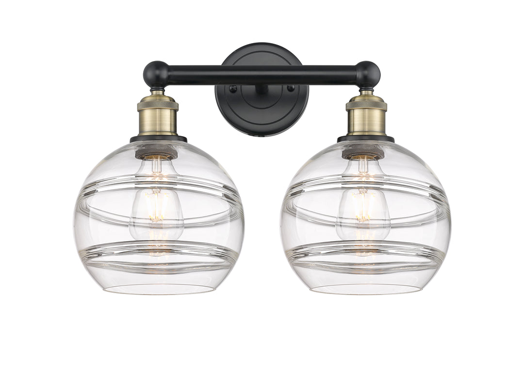 Innovations Lighting Rochester 8" Bath Vanity Light - Black Antique Brass Vanity Lights Innovations Lighting   