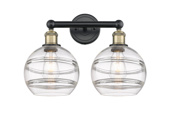 Innovations Lighting Rochester 8" Bath Vanity Light - Black Antique Brass Vanity Lights Innovations Lighting   