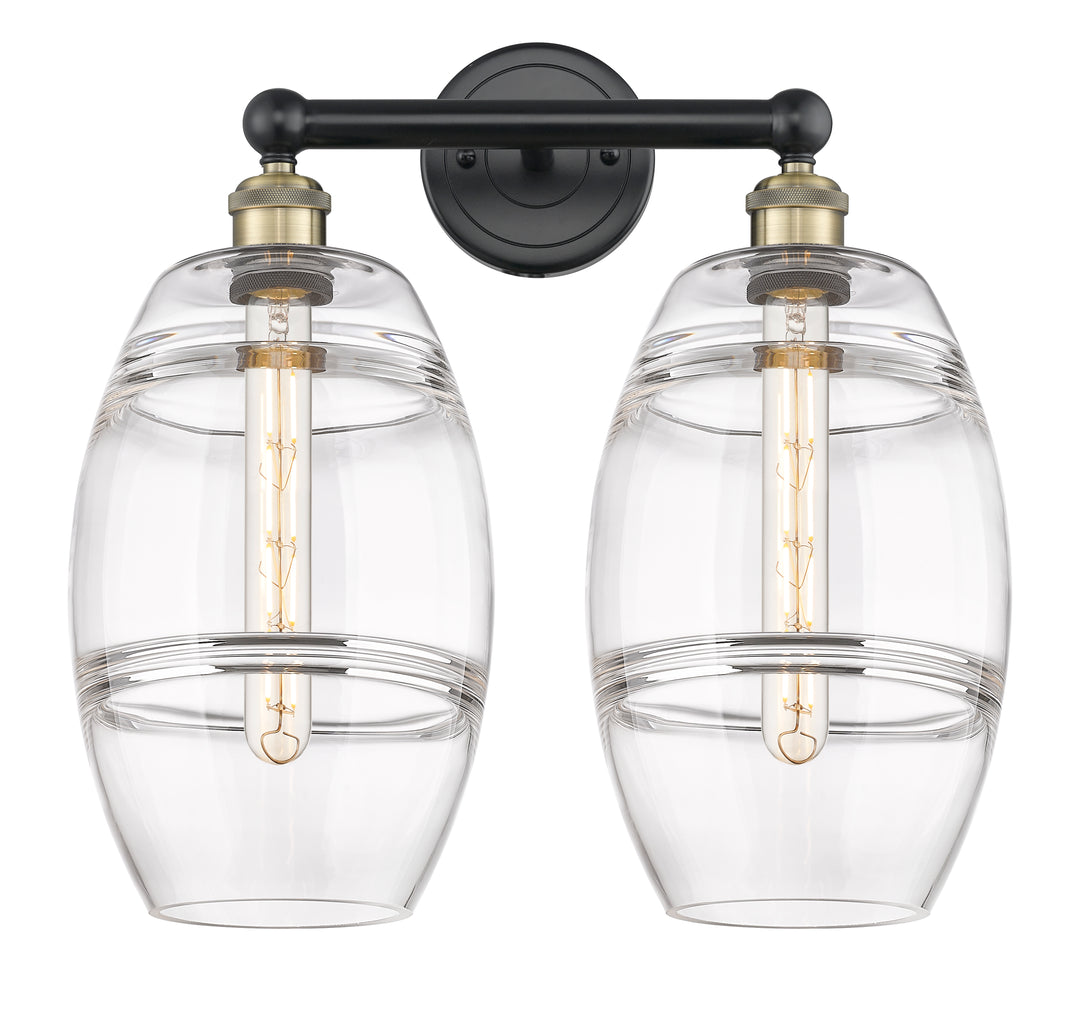 Innovations Lighting Vaz 8" Bath Vanity Light - Black Antique Brass Vanity Lights Innovations Lighting   