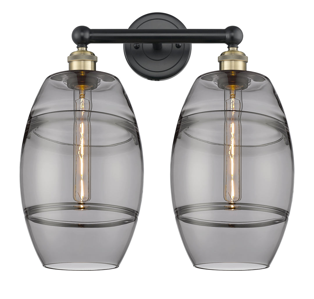 Innovations Lighting Vaz 8" Bath Vanity Light - Black Antique Brass Vanity Lights Innovations Lighting   