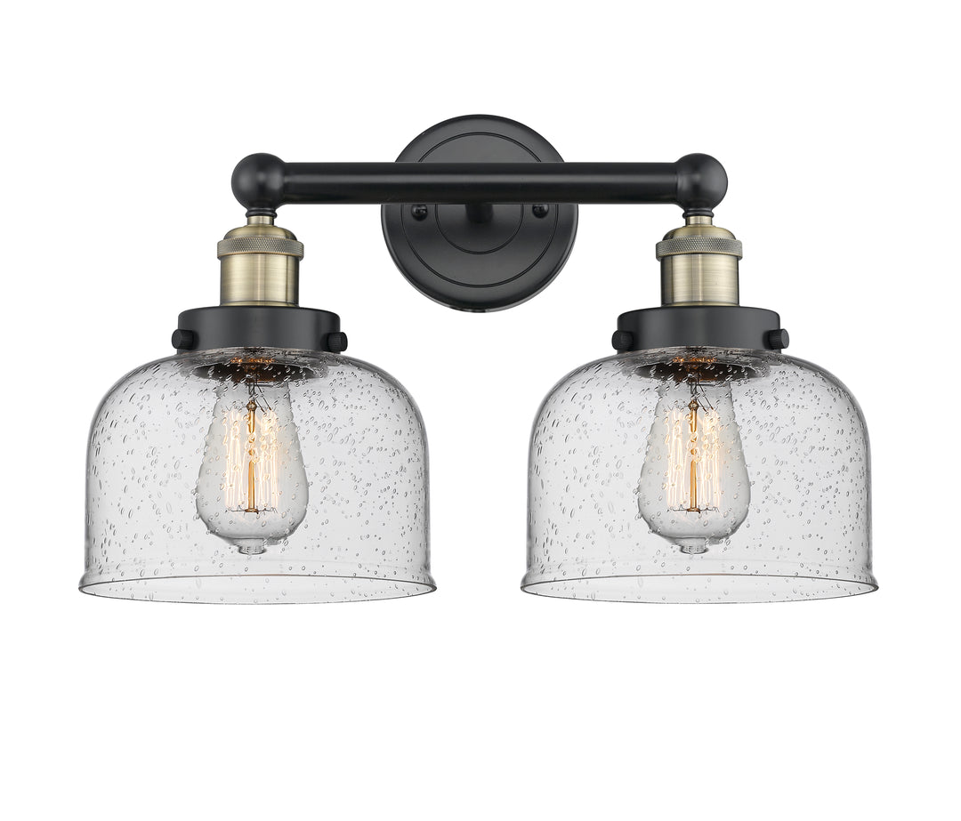 Innovations Lighting Bell 8" Bath Vanity Light - Black Antique Brass Vanity Lights Innovations Lighting   