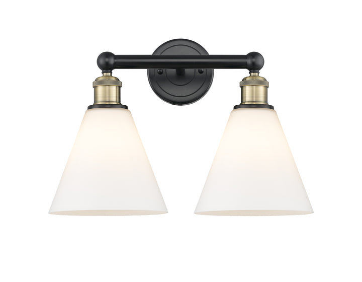 Innovations Lighting Berkshire Glass 8" Bath Vanity Light - Black Antique Brass Vanity Lights Innovations Lighting   