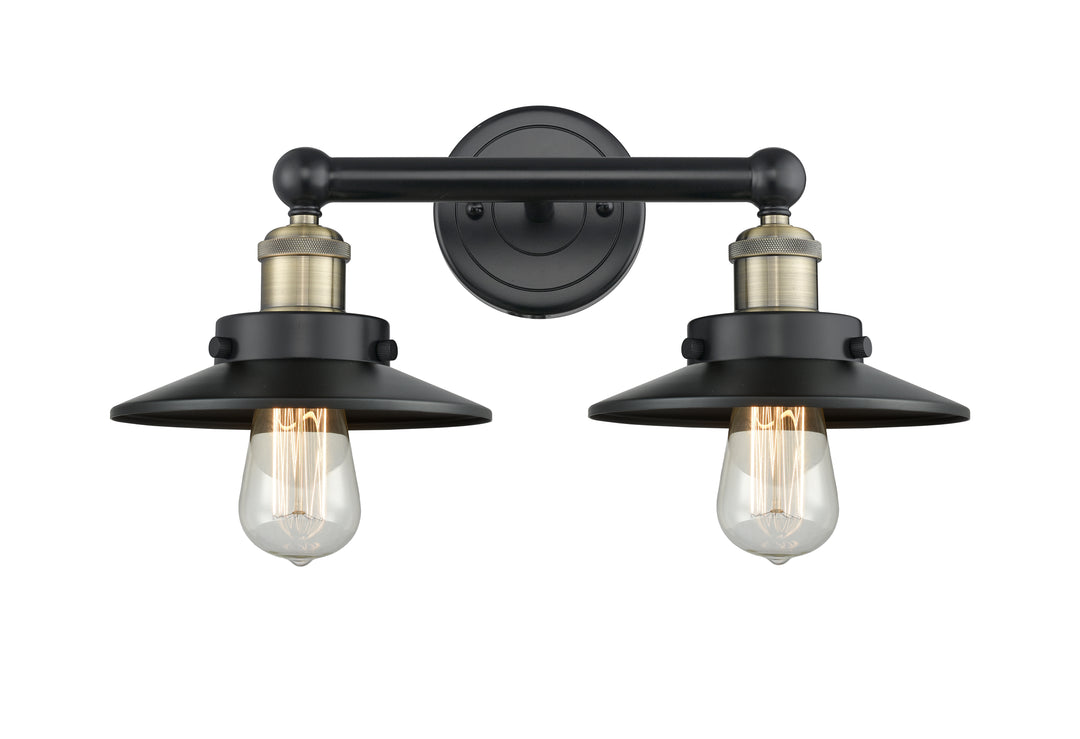 Innovations Lighting Railroad 8" Bath Vanity Light - Black Antique Brass Vanity Lights Innovations Lighting   