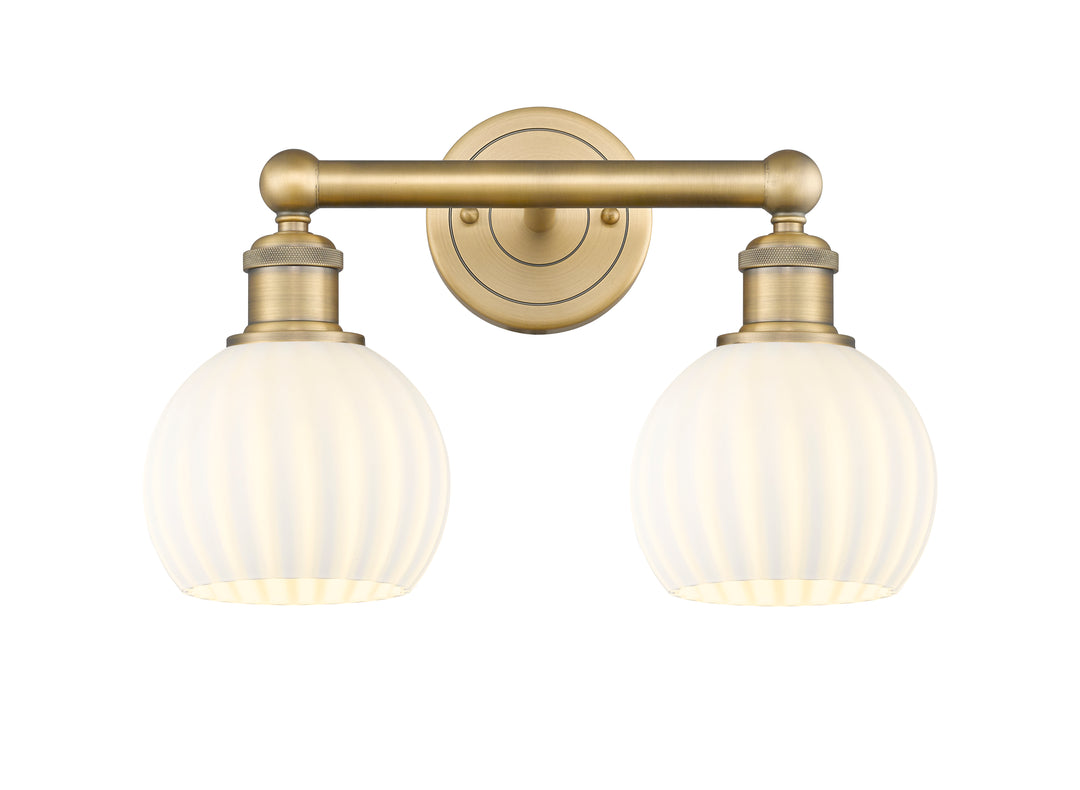 Innovations Lighting White Venetian 6" Bath Vanity Light - Brushed Brass