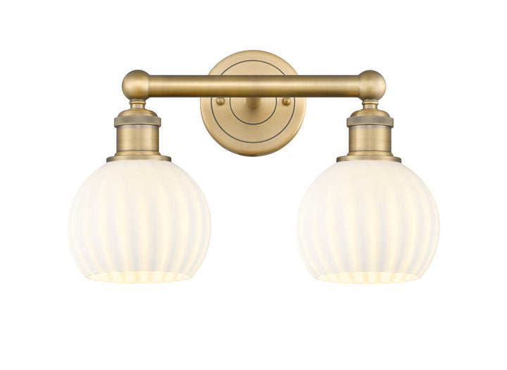 Innovations Lighting White Venetian 6" Bath Vanity Light - Brushed Brass