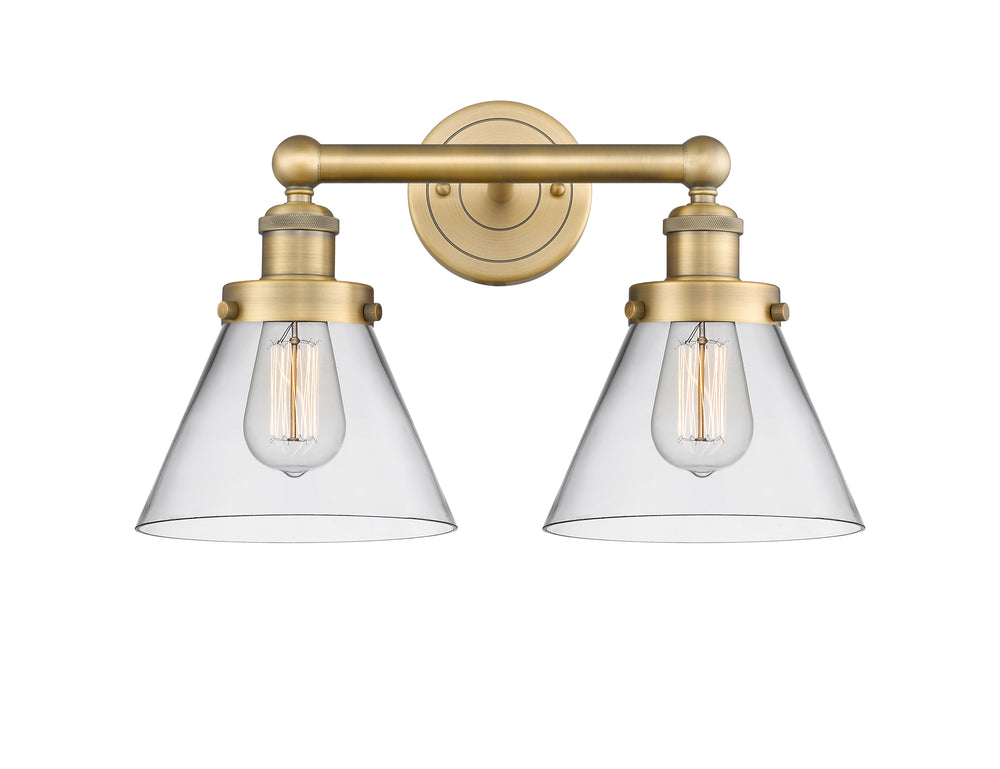 Innovations Lighting Cone 8" Bath Vanity Light - Brushed Brass Vanity Lights Innovations Lighting   