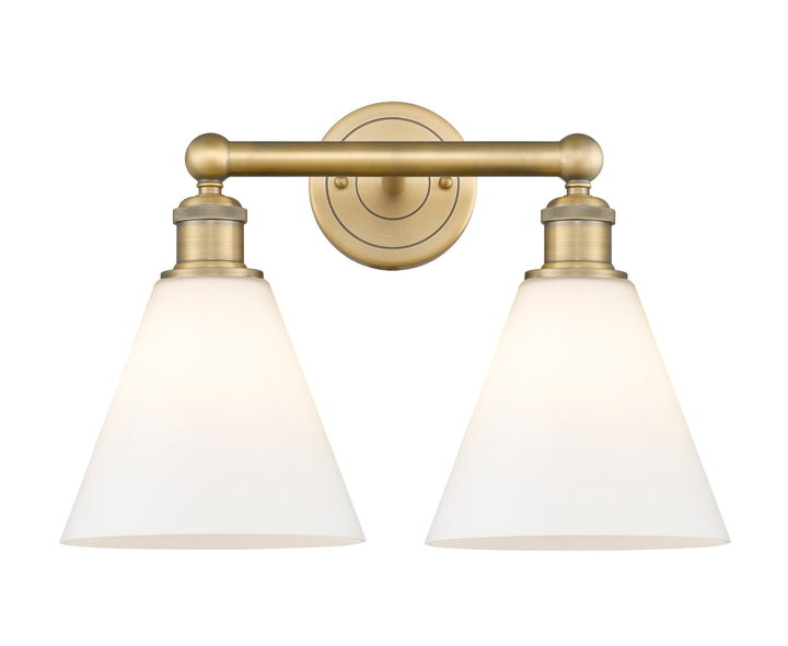 Innovations Lighting Berkshire Glass 8" Bath Vanity Light - Brushed Brass Vanity Lights Innovations Lighting   