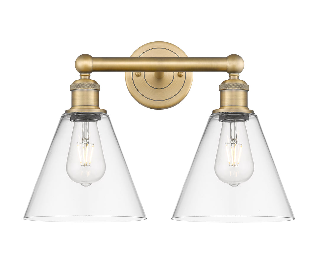 Innovations Lighting Berkshire Glass 8" Bath Vanity Light - Brushed Brass Vanity Lights Innovations Lighting   