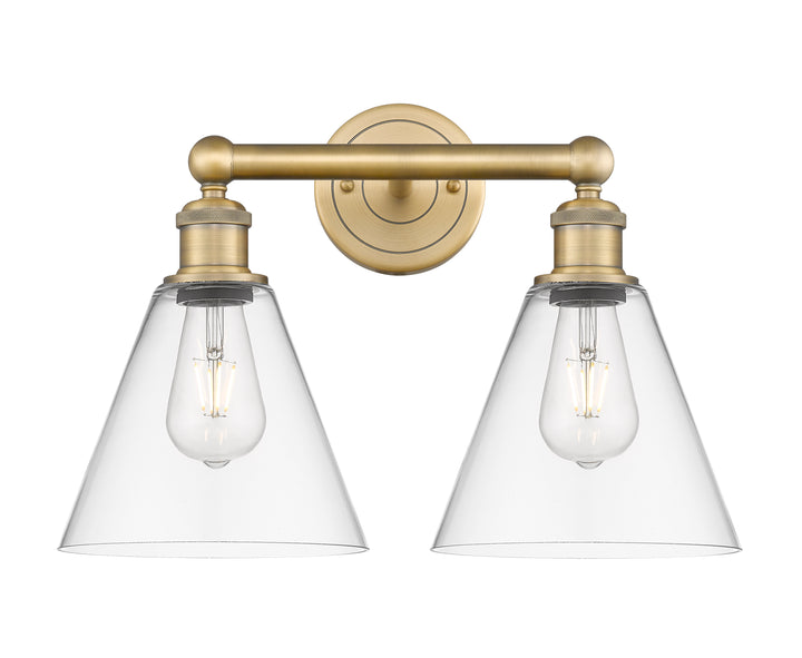 Innovations Lighting Berkshire Glass 8" Bath Vanity Light - Brushed Brass Vanity Lights Innovations Lighting   