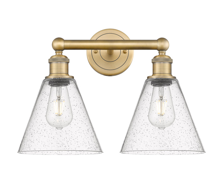 Innovations Lighting Berkshire Glass 8" Bath Vanity Light - Brushed Brass Vanity Lights Innovations Lighting   