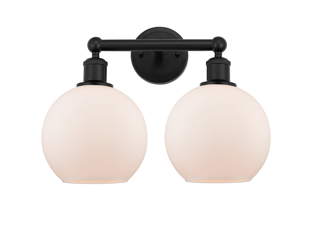 Innovations Lighting Athens 8" Bath Vanity Light - Matte Black Vanity Lights Innovations Lighting Matte White ; Glass Type: White  