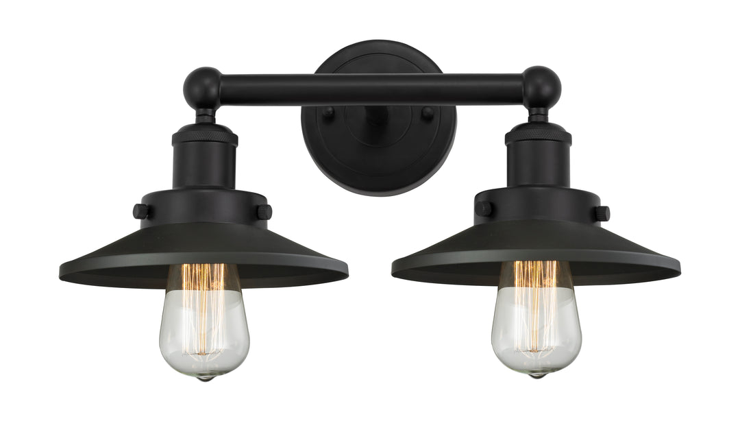 Innovations Lighting Railroad 8" Bath Vanity Light - Matte Black Vanity Lights Innovations Lighting   