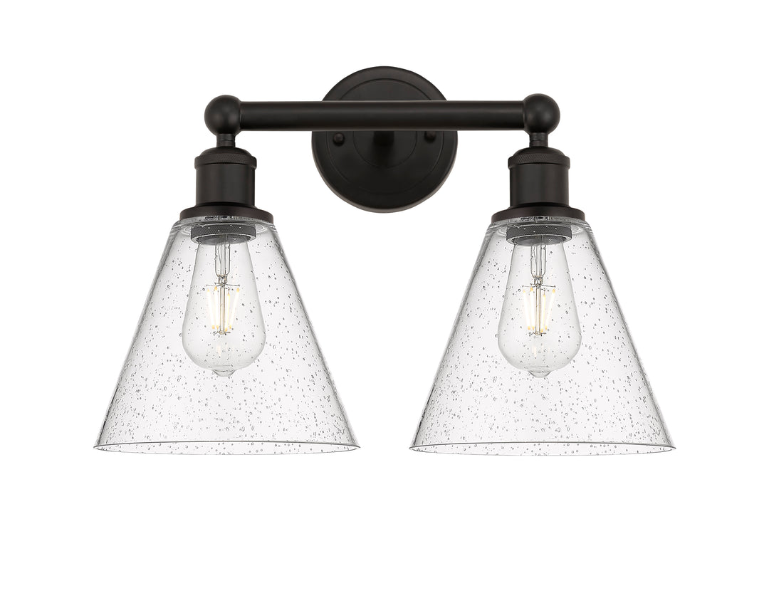 Innovations Lighting Berkshire Glass 8" Bath Vanity Light - Oil Rubbed Bronze Vanity Lights Innovations Lighting   