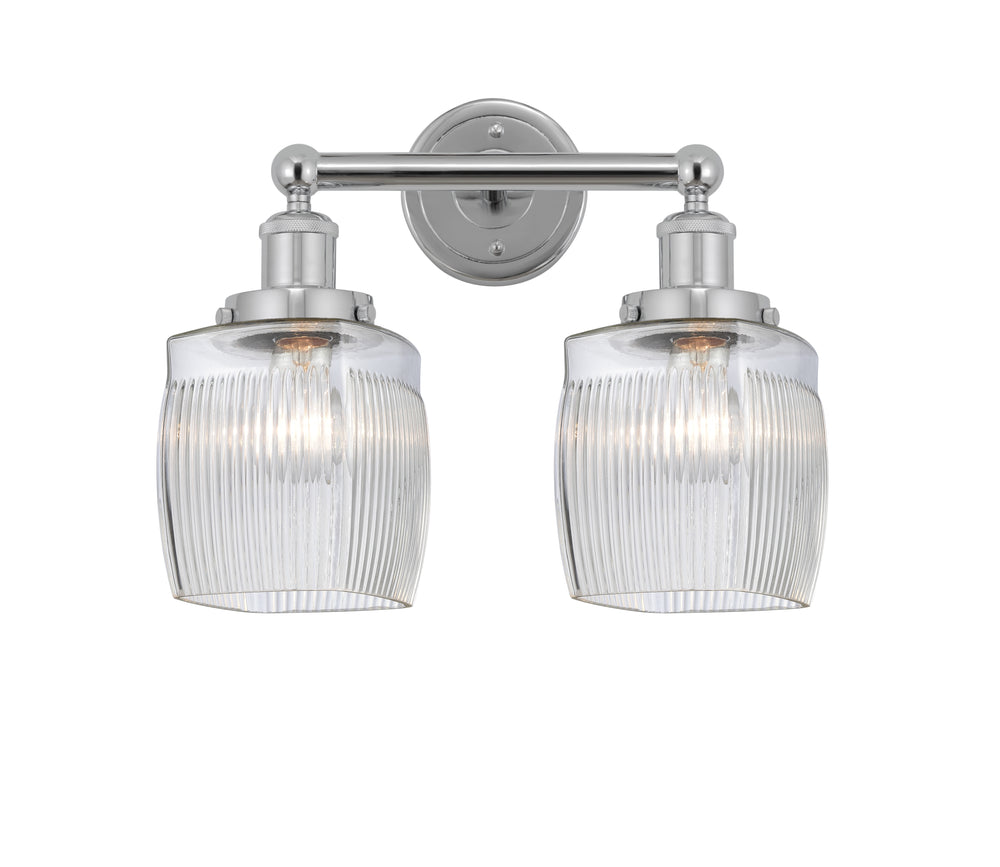 Innovations Lighting Colton Bath Vanity Light - Polished Chrome Vanity Lights Innovations Lighting Clear Halophane ; Glass Type: Transparent; Ribbed  