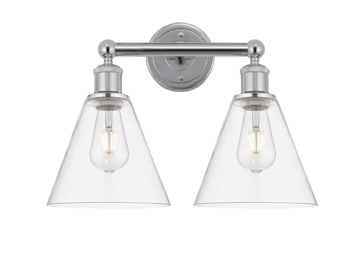 Innovations Lighting Berkshire Glass 8" Bath Vanity Light - Polished Chrome Vanity Lights Innovations Lighting   