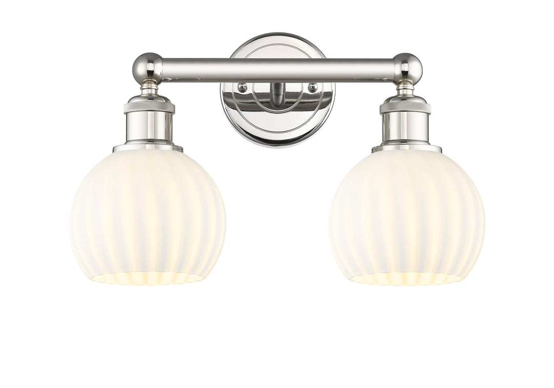 Innovations Lighting White Venetian 6" Bath Vanity Light - Polished Nickel