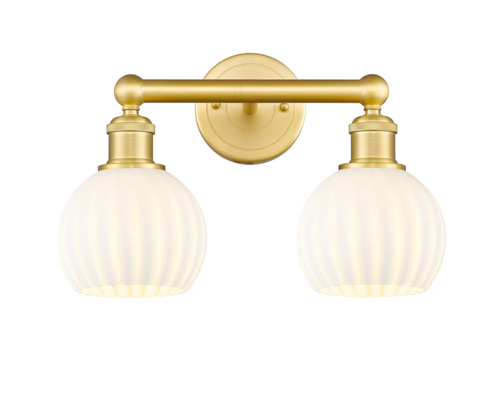 Innovations Lighting White Venetian 6" Bath Vanity Light - Satin Gold