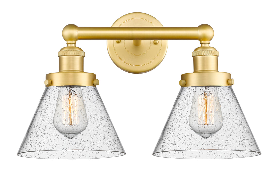 Innovations Lighting Cone 8" Bath Vanity Light - Satin Gold Vanity Lights Innovations Lighting   