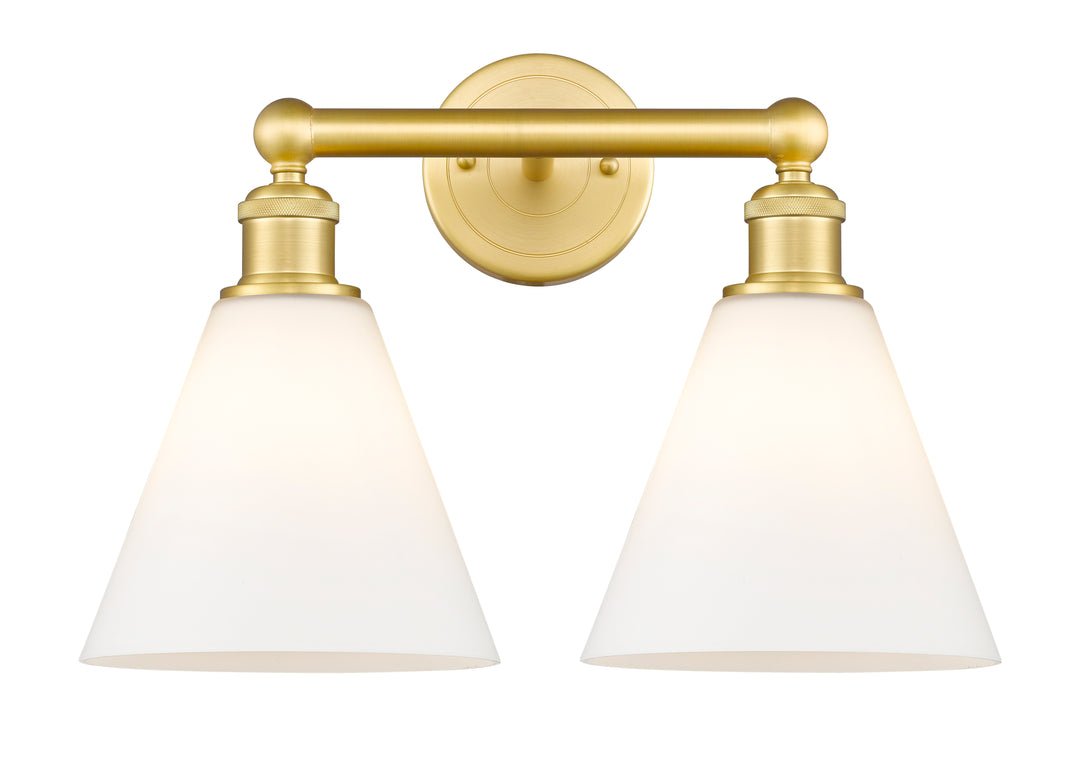 Innovations Lighting Berkshire Glass 8" Bath Vanity Light - Satin Gold Vanity Lights Innovations Lighting   