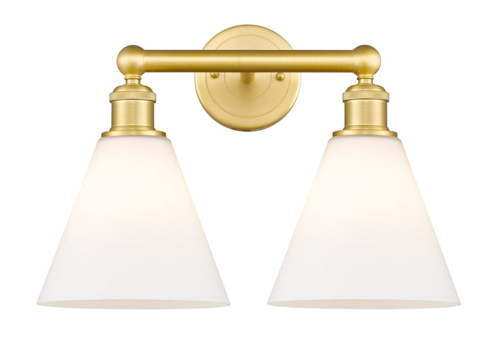 Innovations Lighting Berkshire Glass 8" Bath Vanity Light - Satin Gold Vanity Lights Innovations Lighting   