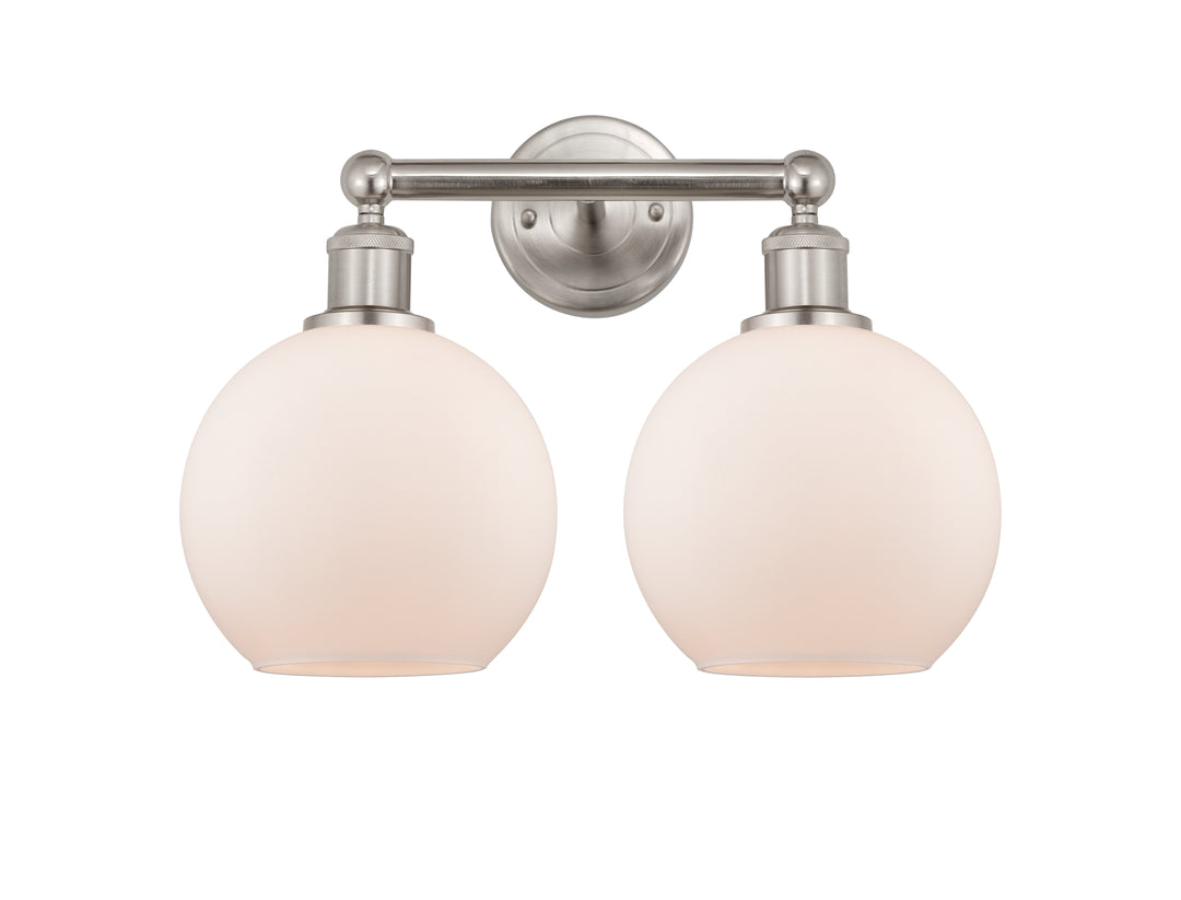 Innovations Lighting Athens 8" Bath Vanity Light - Satin Nickel Vanity Lights Innovations Lighting Matte White ; Glass Type: White  