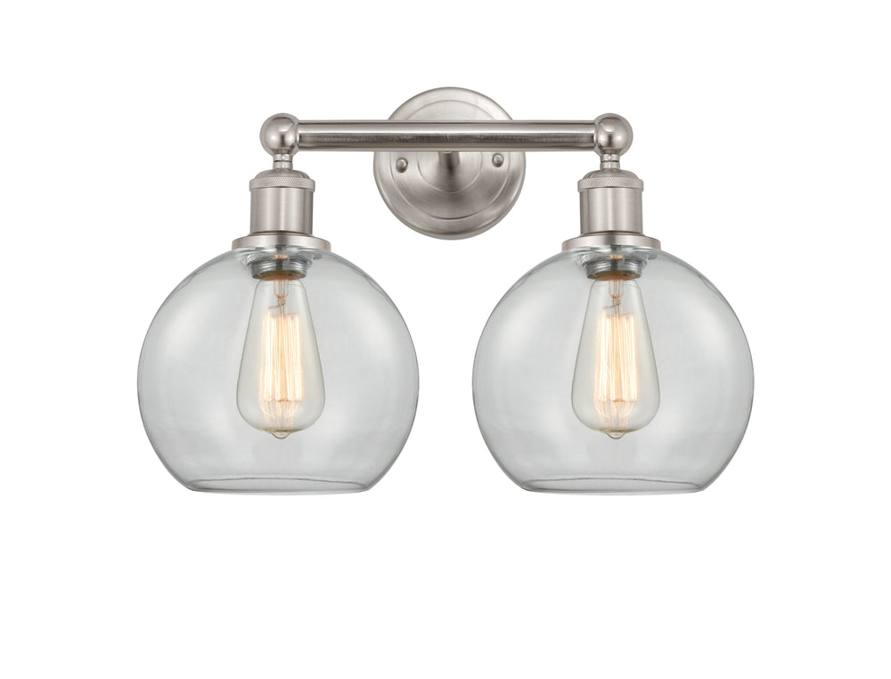 Innovations Lighting Athens 8" Bath Vanity Light - Satin Nickel Vanity Lights Innovations Lighting Clear ; Glass Type: Clear  