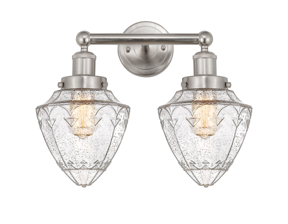 Innovations Lighting Bullet 7" Bath Vanity Light - Brushed Satin Nickel Vanity Lights Innovations Lighting Seedy ; Glass Type: Seeded  