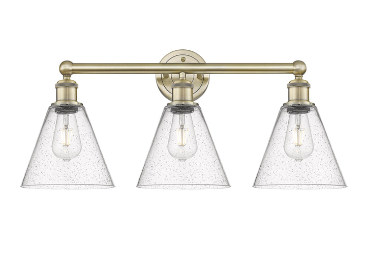 Innovations Lighting Berkshire Glass 8" Bath Vanity Light - Antique Brass Vanity Lights Innovations Lighting   