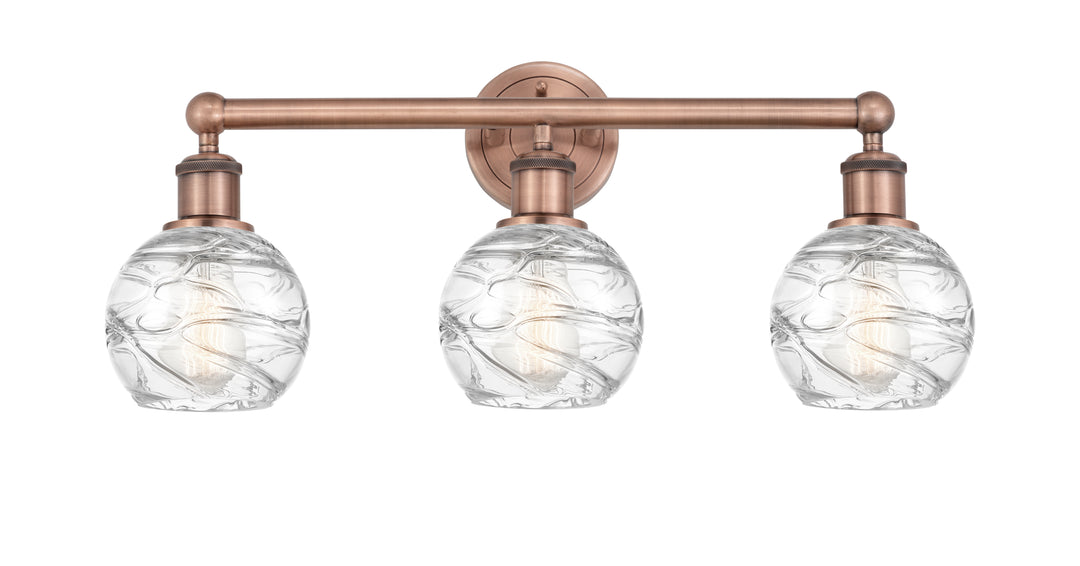 Innovations Lighting Athens Deco Swirl 6" Bath Vanity Light - Antique Copper