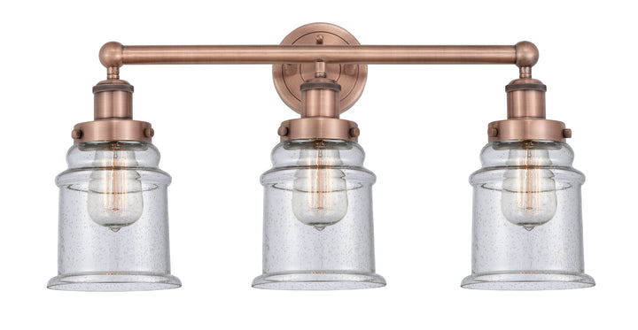 Innovations Lighting Canton 6" Bath Vanity Light - Antique Copper Vanity Lights Innovations Lighting Seedy ; Glass Type: Seeded  