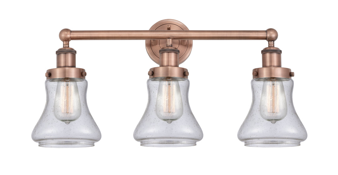 Innovations Lighting Bellmont 6" Bath Vanity Light - Antique Copper Vanity Lights Innovations Lighting Seedy ; Glass Type: Seedy; Ribbed  