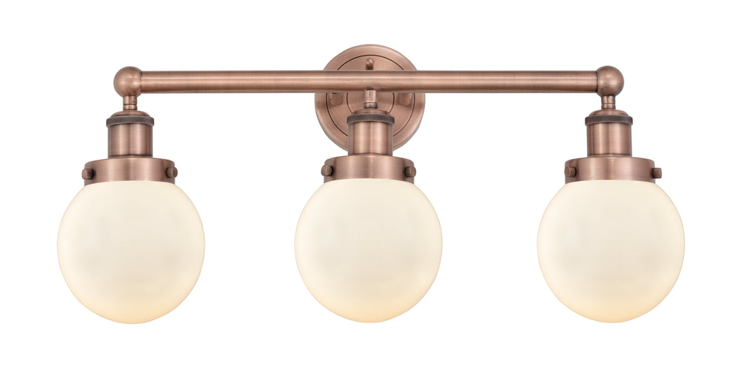 Innovations Lighting Beacon 6" Bath Vanity Light - Antique Copper Vanity Lights Innovations Lighting Matte White ; Glass Type: Frosted  