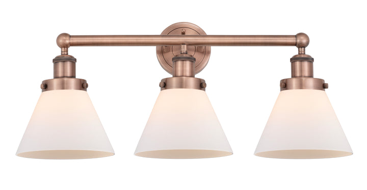 Innovations Lighting Cone 8" Bath Vanity Light - Antique Copper Vanity Lights Innovations Lighting Matte White ; Glass Type: Frosted  