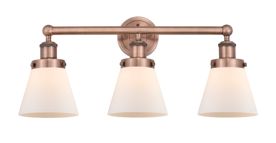 Innovations Lighting Cone 6" Bath Vanity Light - Antique Copper Vanity Lights Innovations Lighting Matte White ; Glass Type: Frosted  