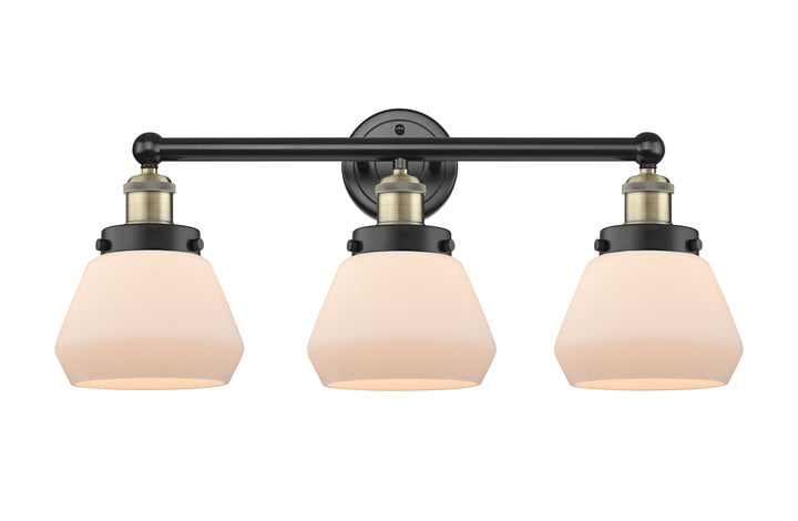 Innovations Lighting Fulton 7" Bath Vanity Light - Black Antique Brass Vanity Lights Innovations Lighting   