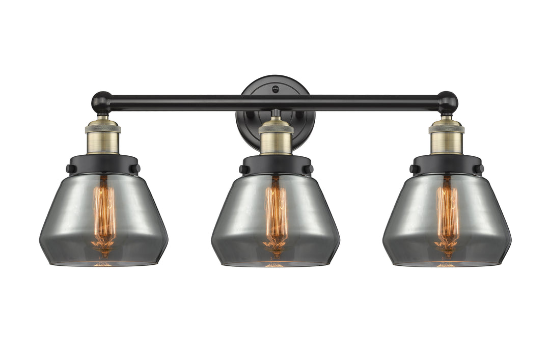 Innovations Lighting Fulton 7" Bath Vanity Light - Black Antique Brass Vanity Lights Innovations Lighting   