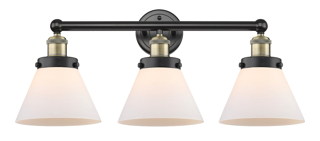 Innovations Lighting Cone 8" Bath Vanity Light - Black Antique Brass Vanity Lights Innovations Lighting   