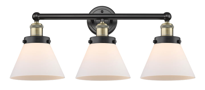 Innovations Lighting Cone 8" Bath Vanity Light - Black Antique Brass Vanity Lights Innovations Lighting   