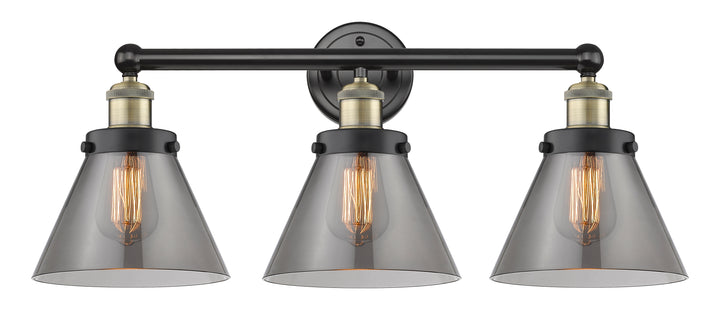 Innovations Lighting Cone 8" Bath Vanity Light - Black Antique Brass Vanity Lights Innovations Lighting   